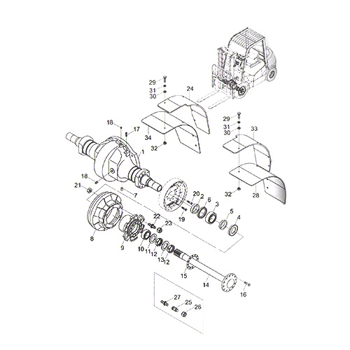 DRIVE-AXLE Heli forklift drive axle