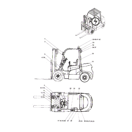 Electric-system-2 heli forklift eletric parts