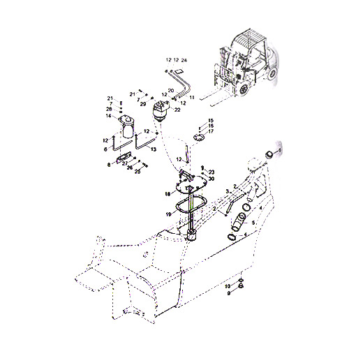Fuel system of heli forklift