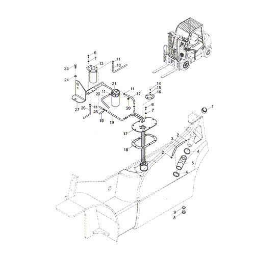 heli forklift fuel parts