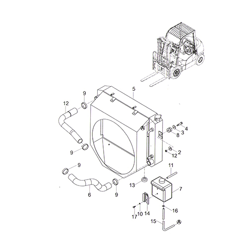 heli forklift parts radiator