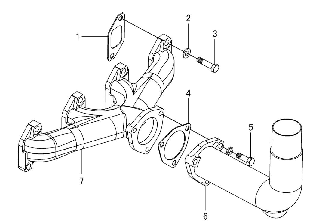 YTO engine Exhaust Tube Assembly（Ⅲ）
