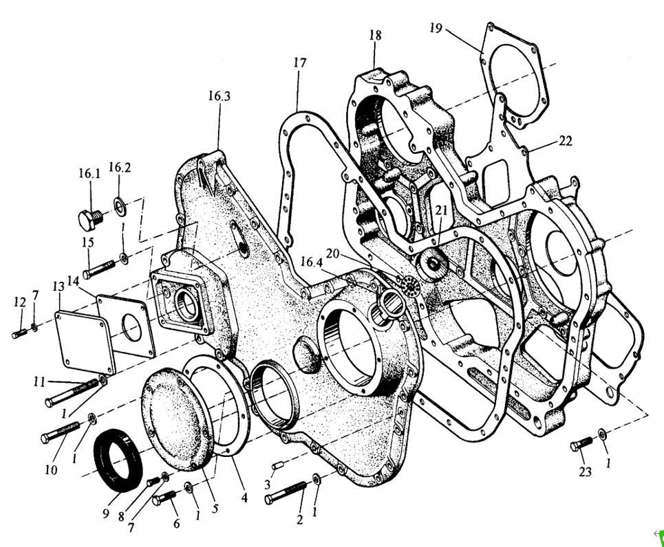 YTO engine Timing Gear Chamber Assembly