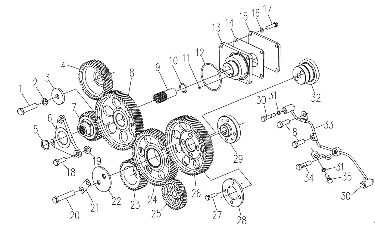 YTO engine Gear Train Assembly