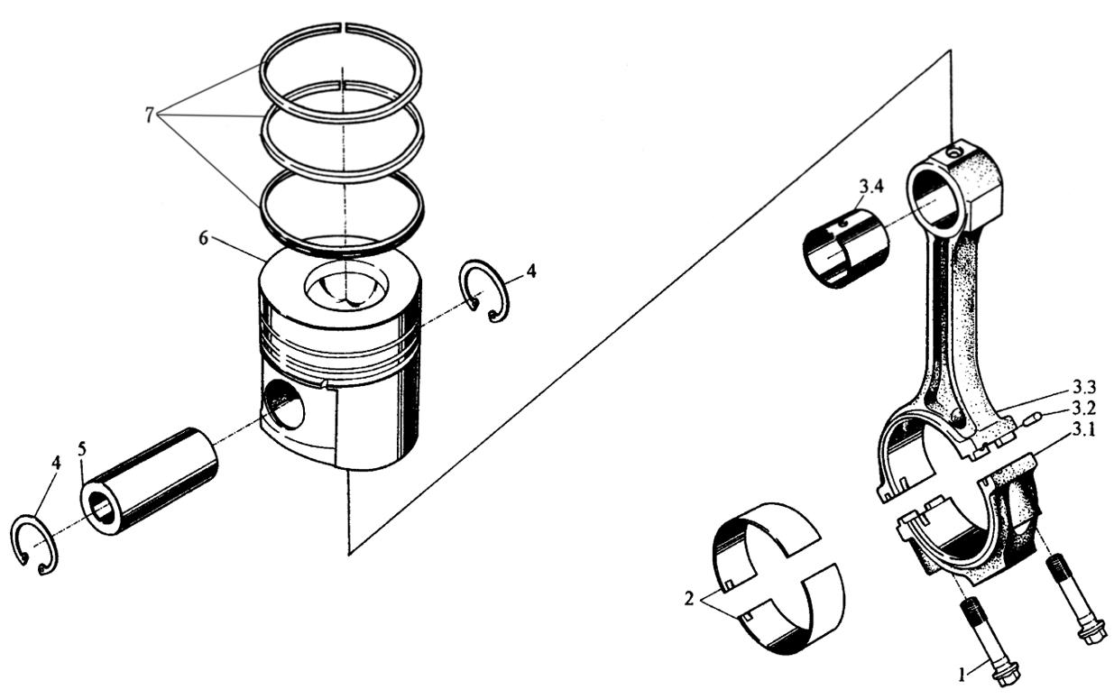 YTO engine Piston and Conne Assembly