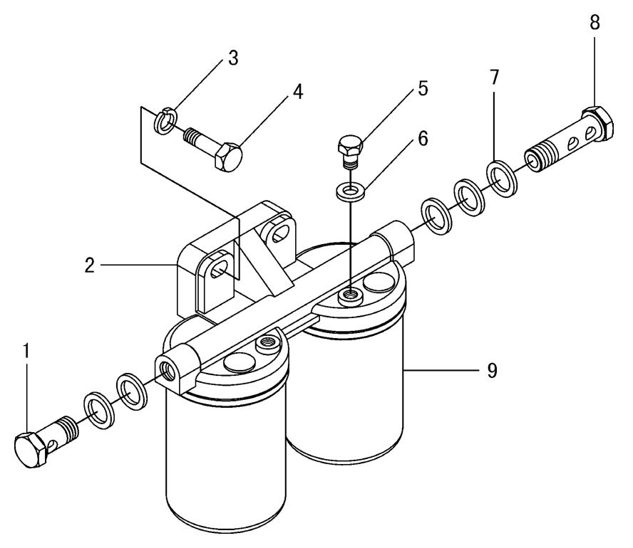 YTO-engine-Fuel-Filter-Installation-Assembly