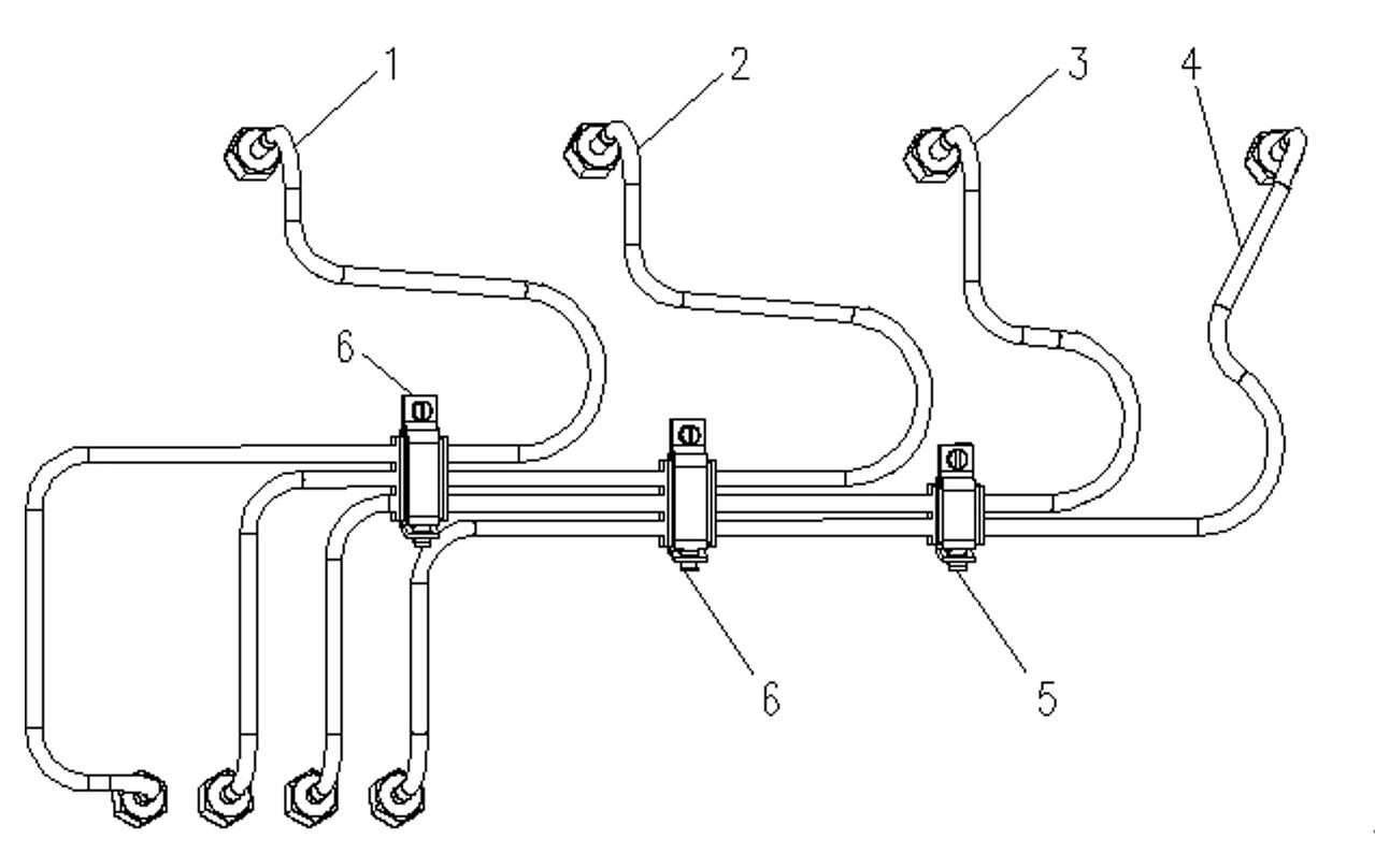 YTO-engine-Fuel-Injection-Pipes-Assembly