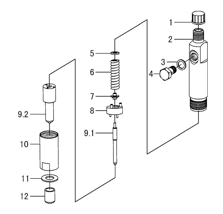 YTO engine Fuel Injector Assembly (PB84P30)