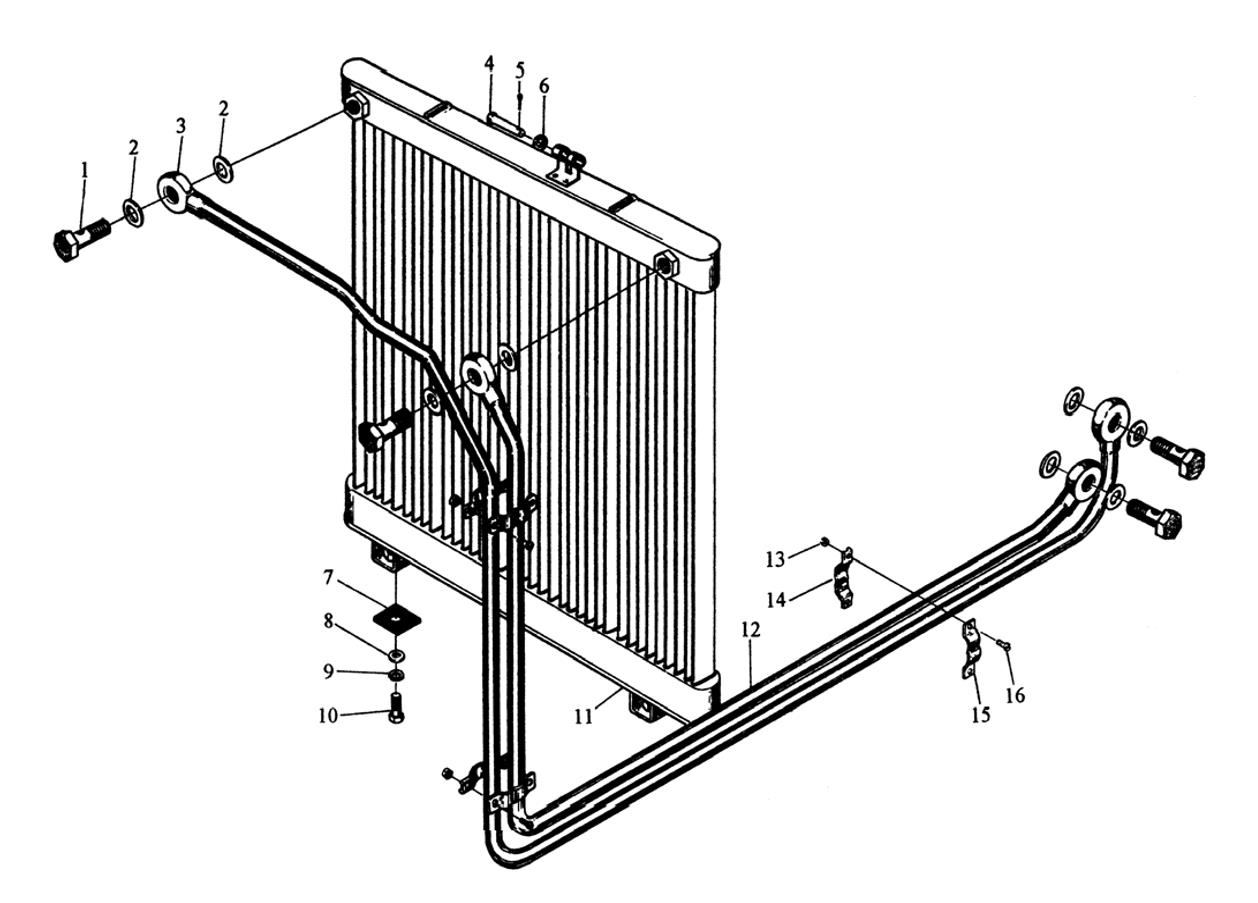 YTO engine parts manual oil radiator
