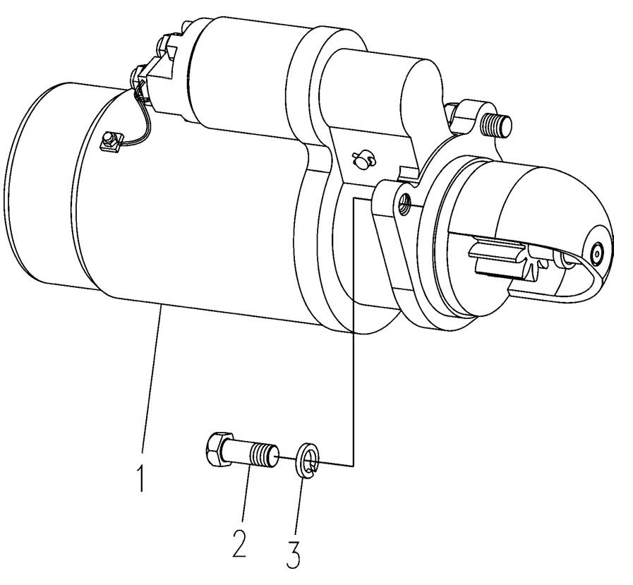 YTO-engine-Starter-Installation-Assembly