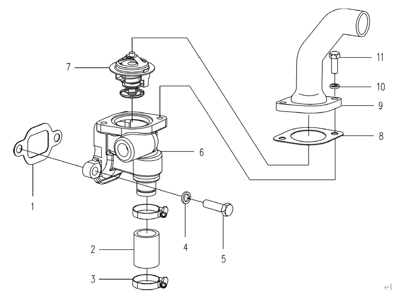 YTO-engine-Thermostat-Assembly